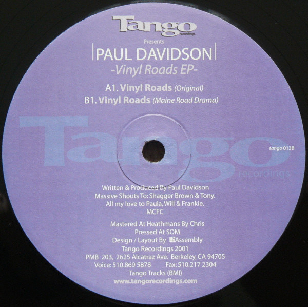 Paul Davidson (5) — Vinyl Roads EP cover