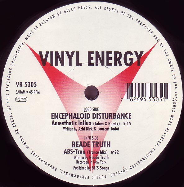 Encephaloïd Disturbance / Reade Truth — Vinyl Energy cover