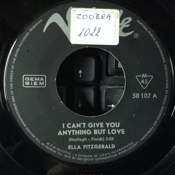 Ella Fitzgerald — I Can't Give You Anything But Love cover